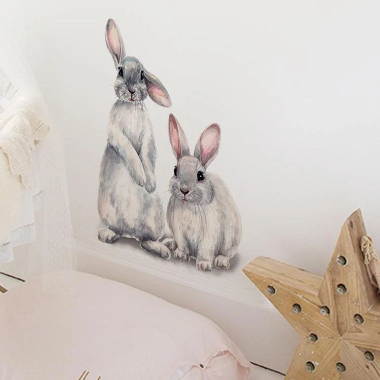 Cute Rabbits Wall Sticker - Glova