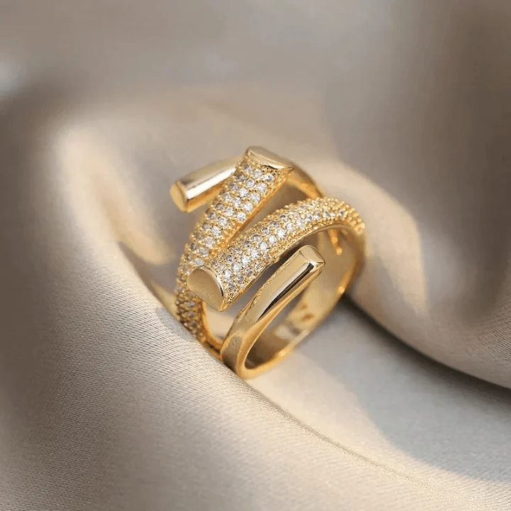 CZ Double Wrap Rings - Gold or Silver - Glova