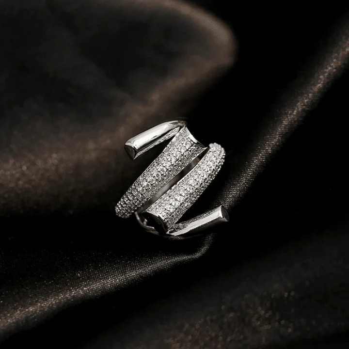 CZ Double Wrap Rings - Gold or Silver - Glova