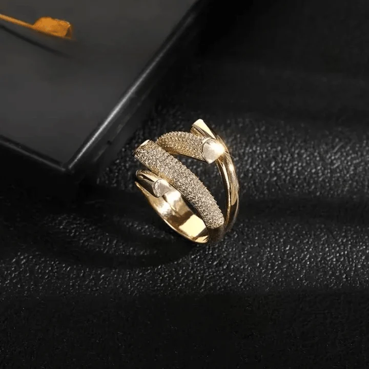 CZ Double Wrap Rings - Gold or Silver - Glova