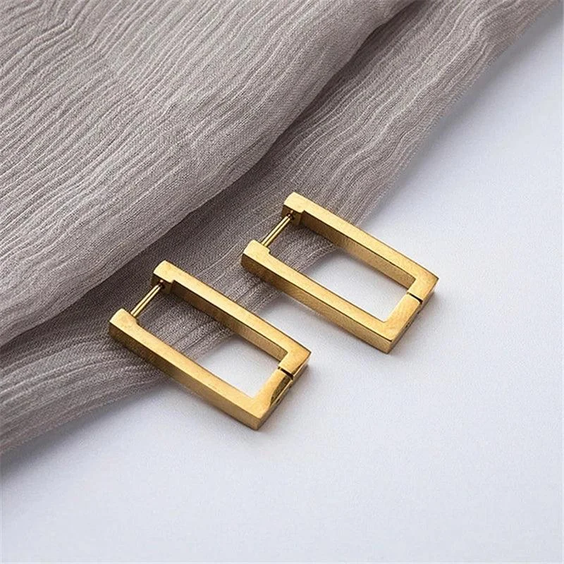 Dafne Minimalist Square Hoop Earrings - Glova