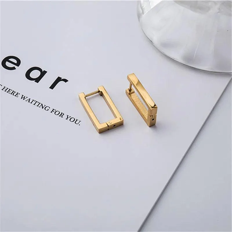 Dafne Minimalist Square Hoop Earrings - Glova