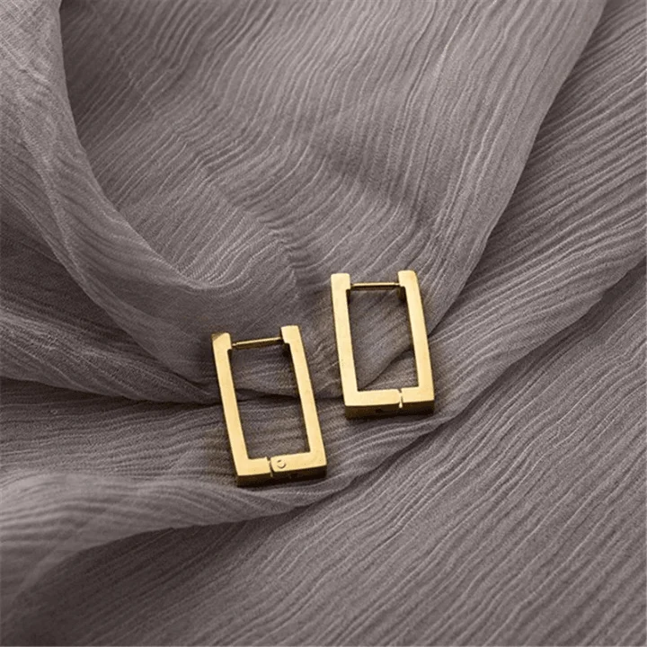 Dafne Minimalist Square Hoop Earrings - Glova