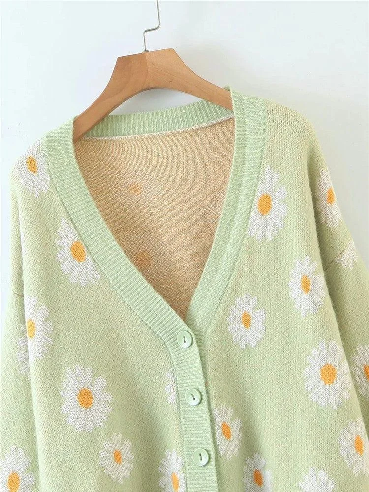 Daisies Blossom Cardigan - Glova