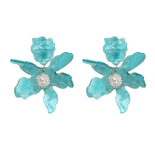 Damien Resin Flower Earrings - Glova