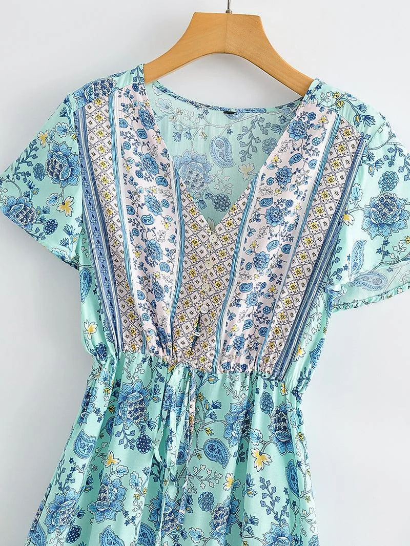 Davina Boho Mini Dress - Glova