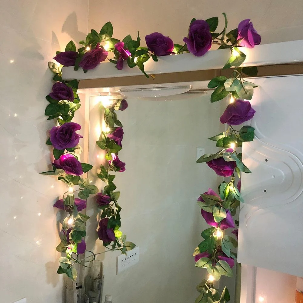 Decorative Rose Vine String Lights - Glova