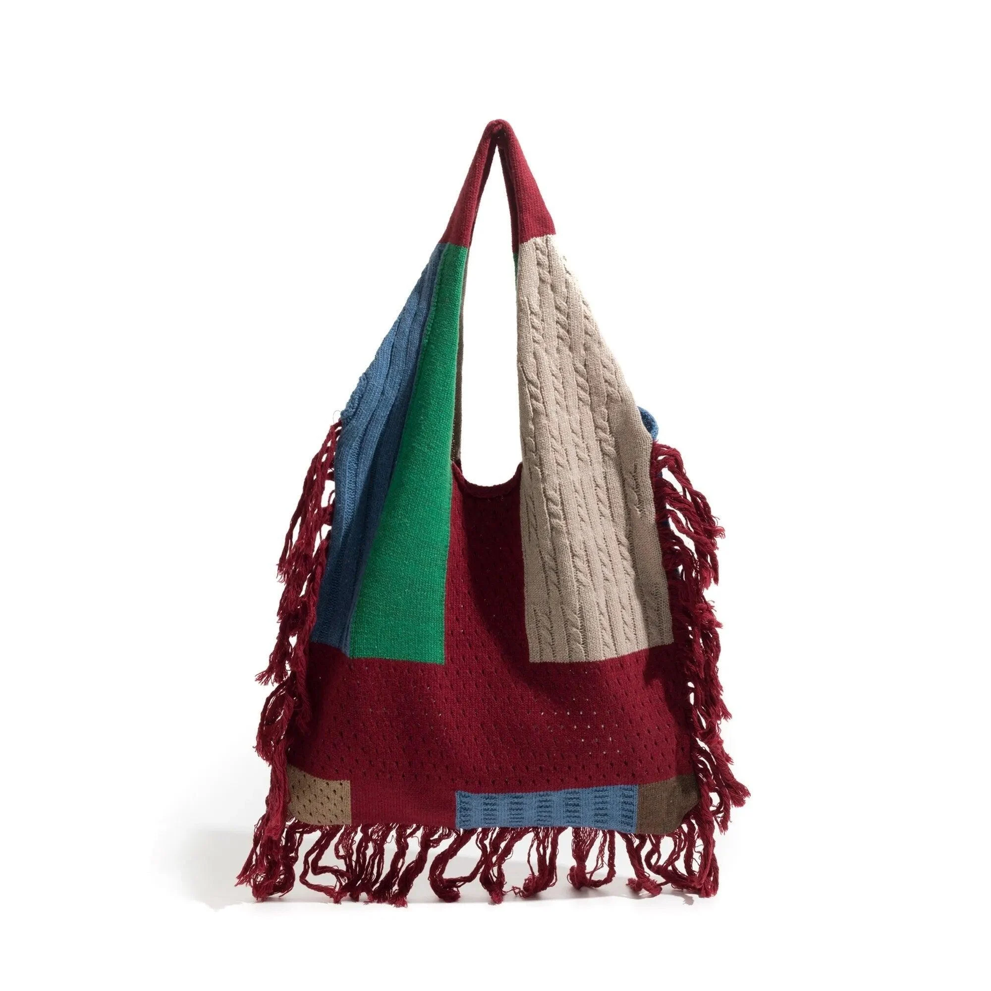 Delilah Tassel Fringe Knit Boho Bags - Glova