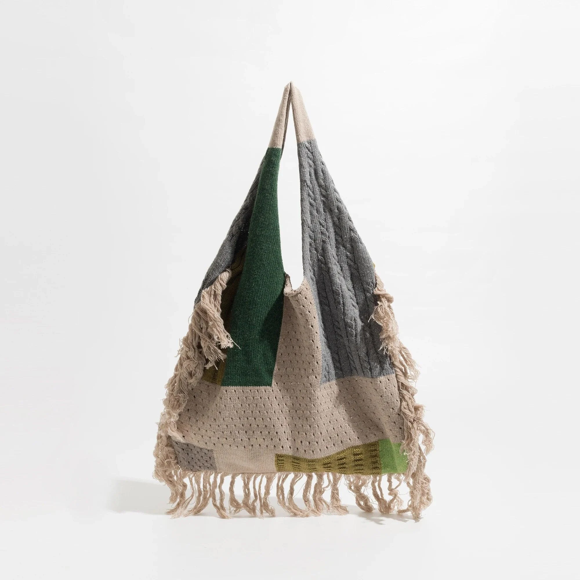 Delilah Tassel Fringe Knit Boho Bags - Glova