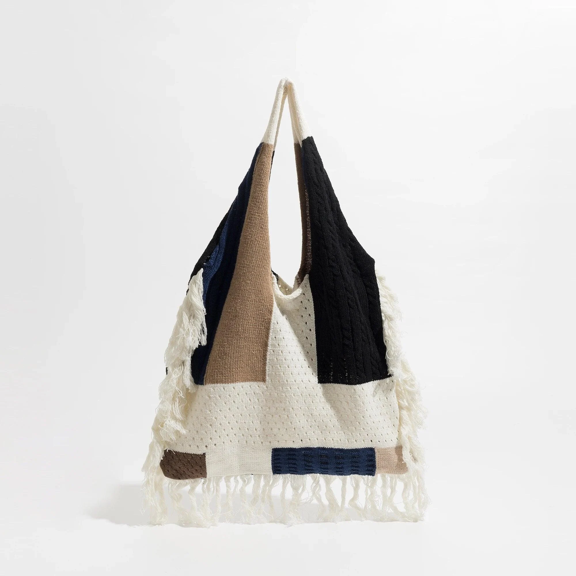 Delilah Tassel Fringe Knit Boho Bags - Glova