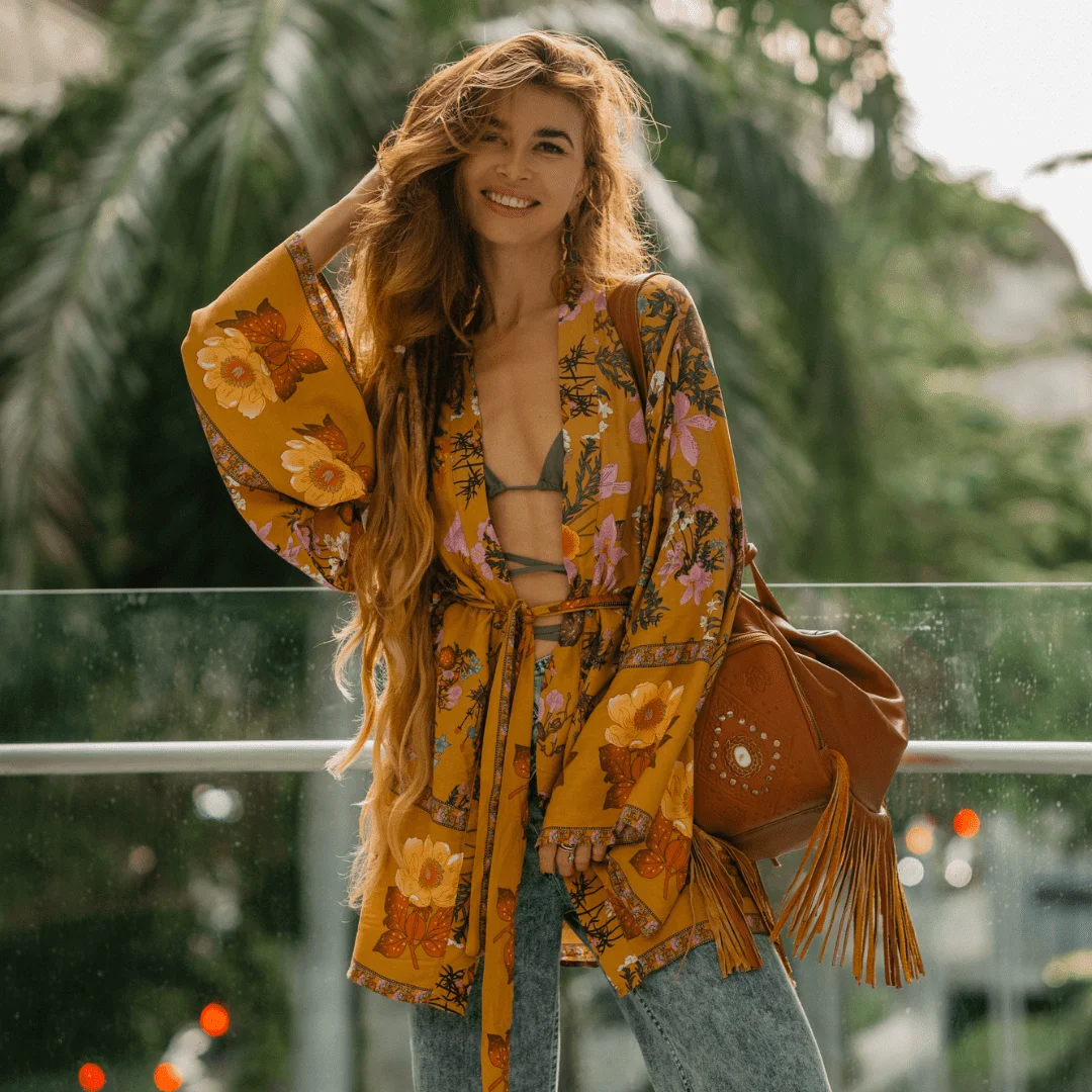 Desert Bloom Boho Kimono - Glova