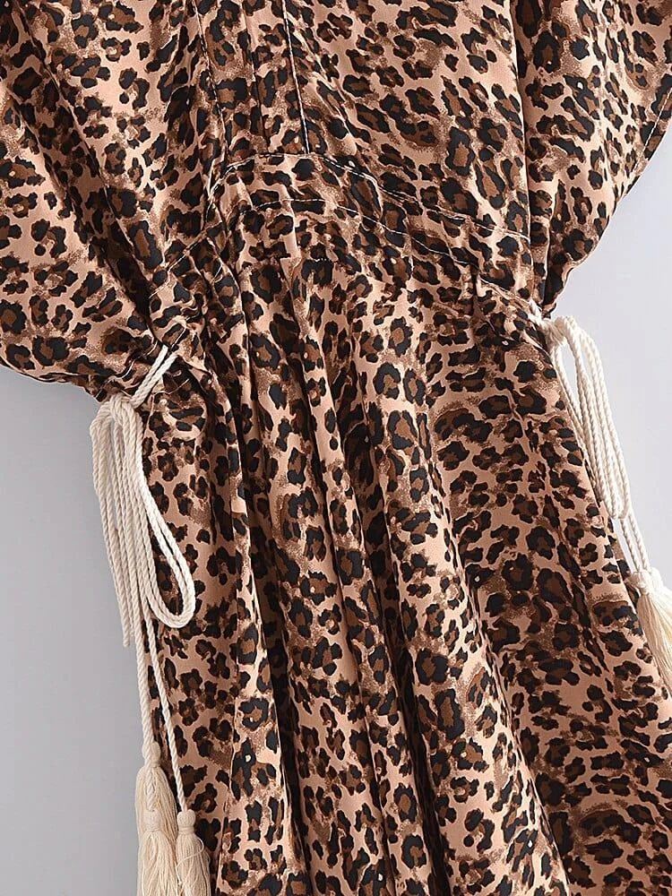 Devi Leopard Maxi Dress - Glova