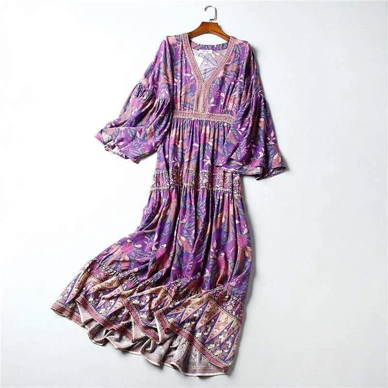 Dharma Maxi Dress in Purple - Glova