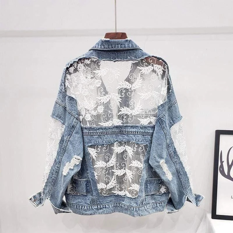 Dike Lace Denim Jacket - Glova