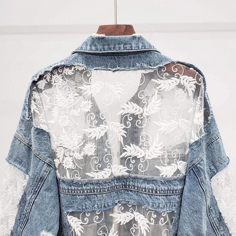 Dike Lace Denim Jacket - Glova