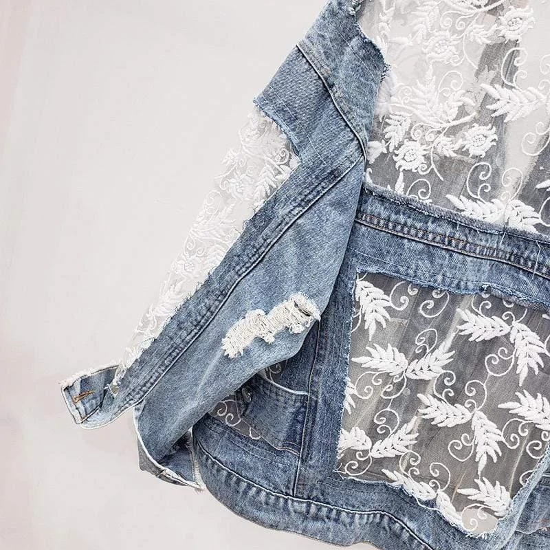 Dike Lace Denim Jacket - Glova