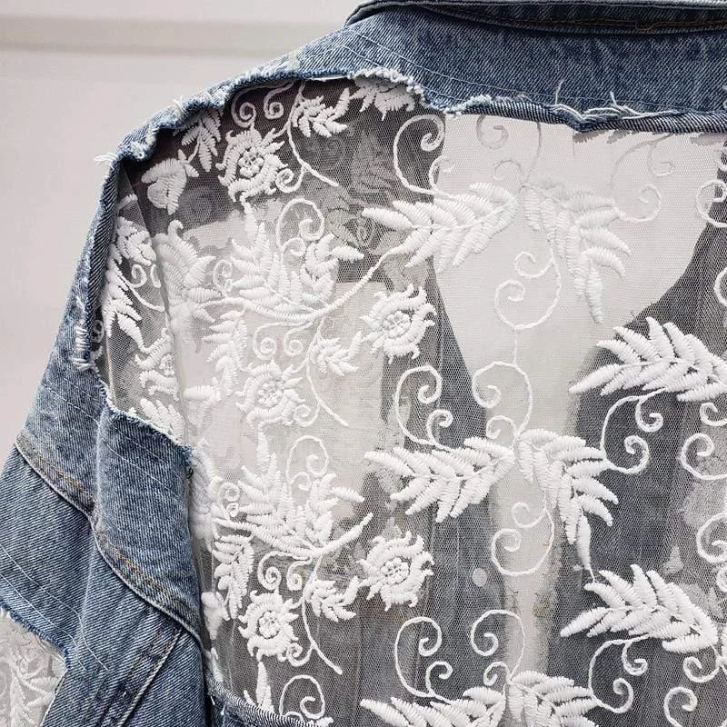 Dike Lace Denim Jacket - Glova