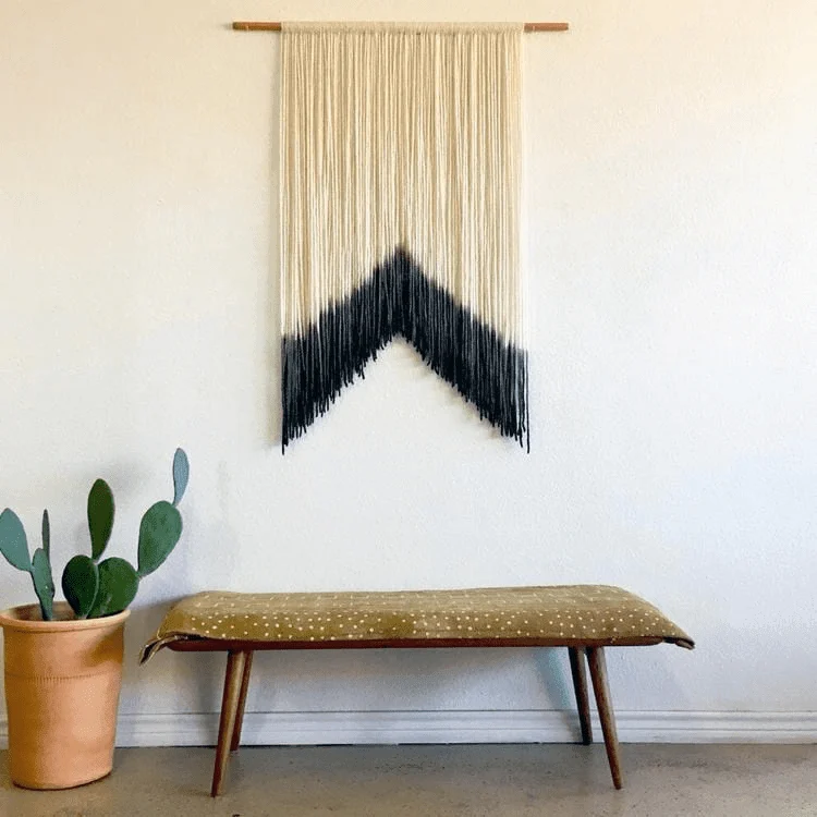 Dip-Dyed Boho Macrame Wall Hanging - Glova