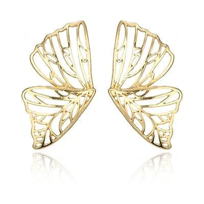 Donna Butterfly Stud Earrings - Gold or Silver - Glova