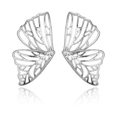 Donna Butterfly Stud Earrings - Gold or Silver - Glova