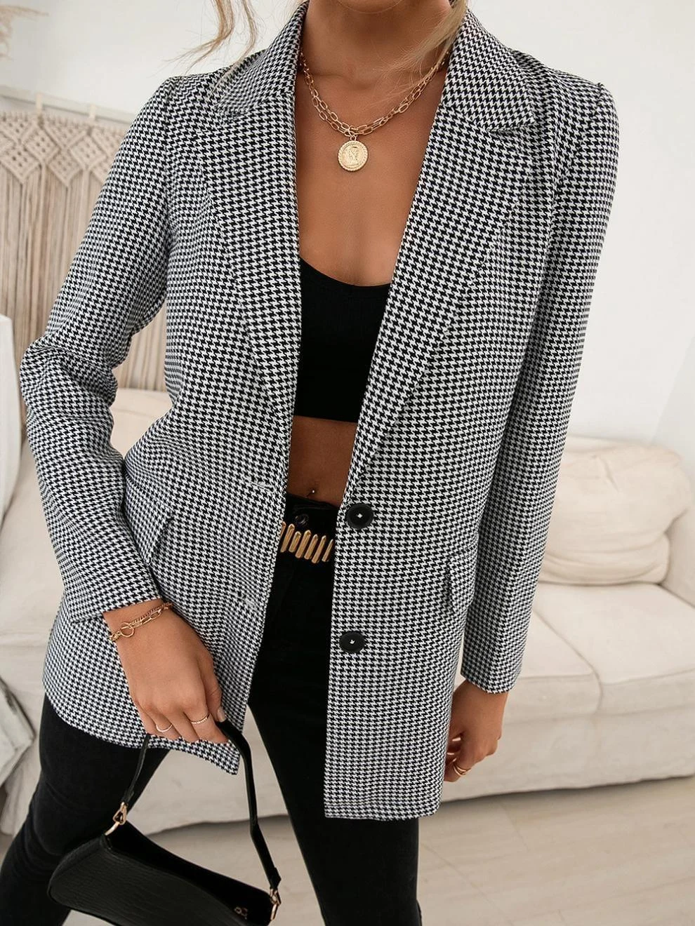 Donna Check Blazer - Glova