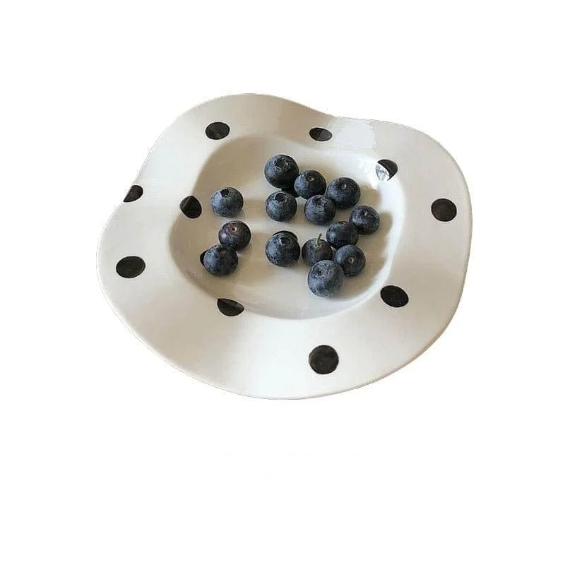 Dotted & Striped Irregular Desert Plates - Glova