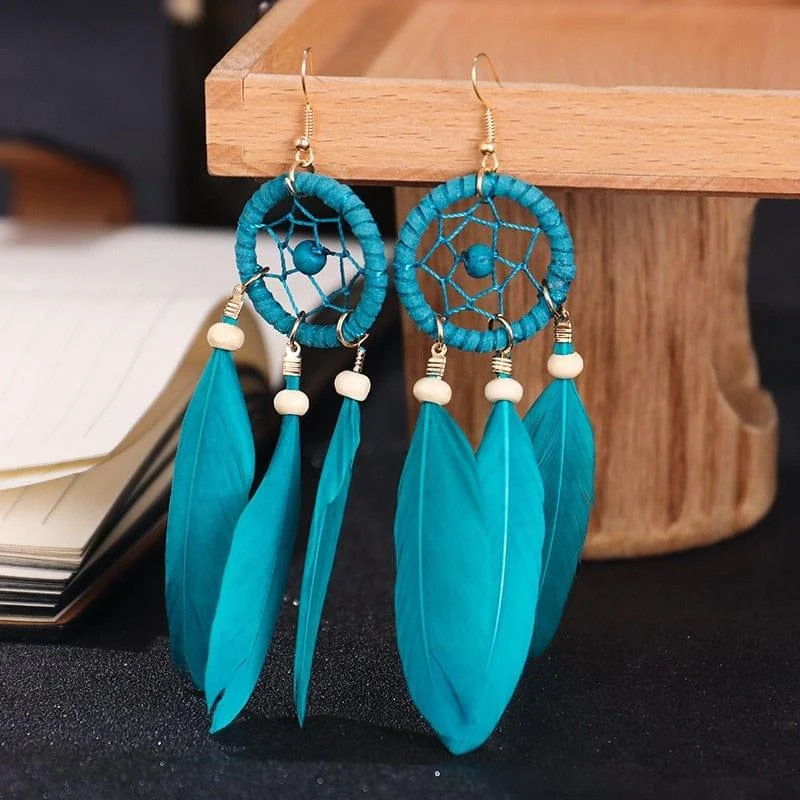 Dreamcatcher Feather Earrings - Glova