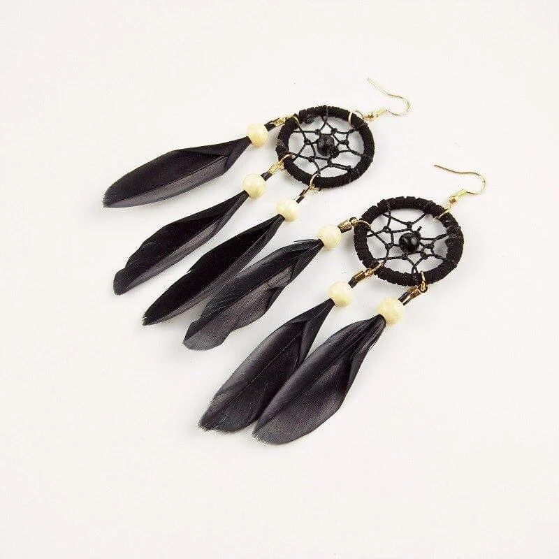 Dreamcatcher Feather Earrings - Glova