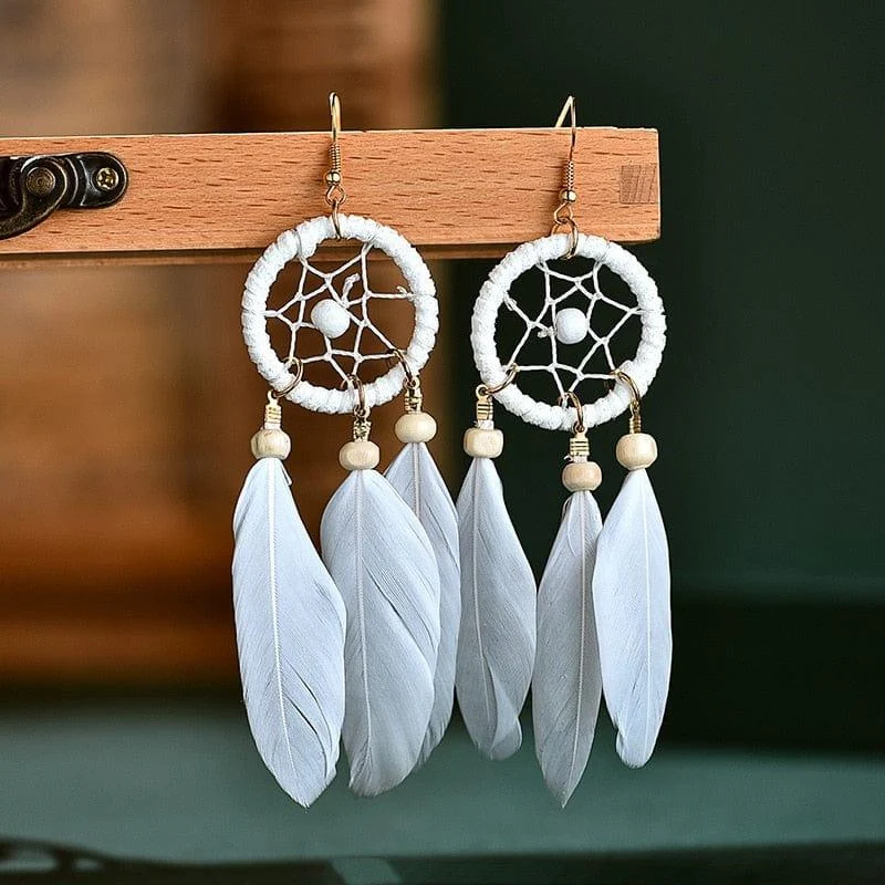 Dreamcatcher Feather Earrings - Glova