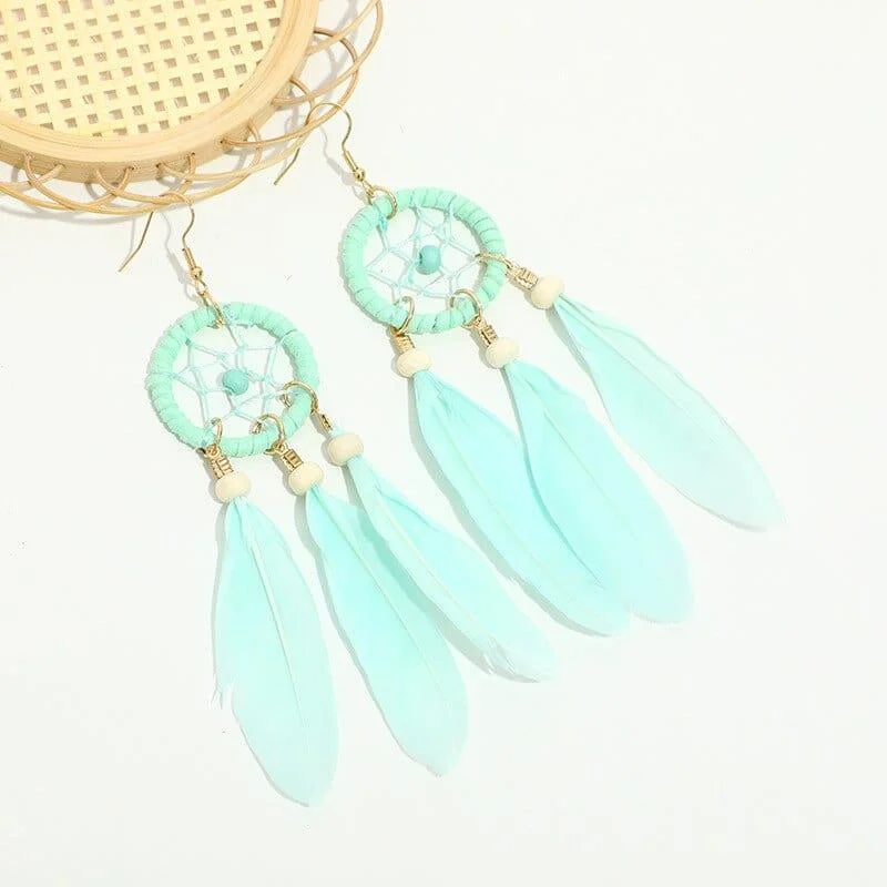 Dreamcatcher Feather Earrings - Glova