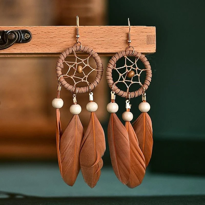 Dreamcatcher Feather Earrings - Glova