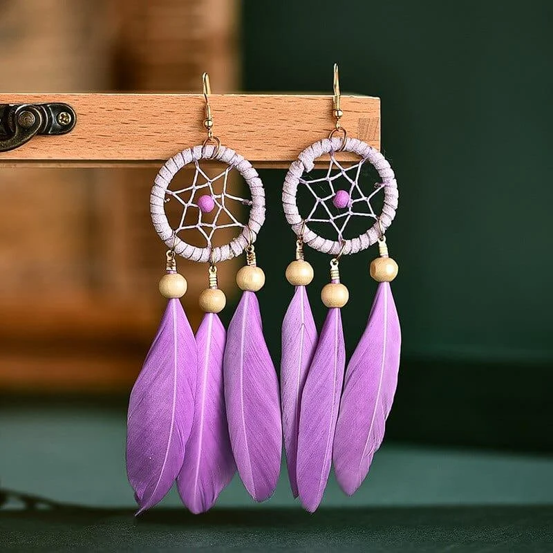 Dreamcatcher Feather Earrings - Glova