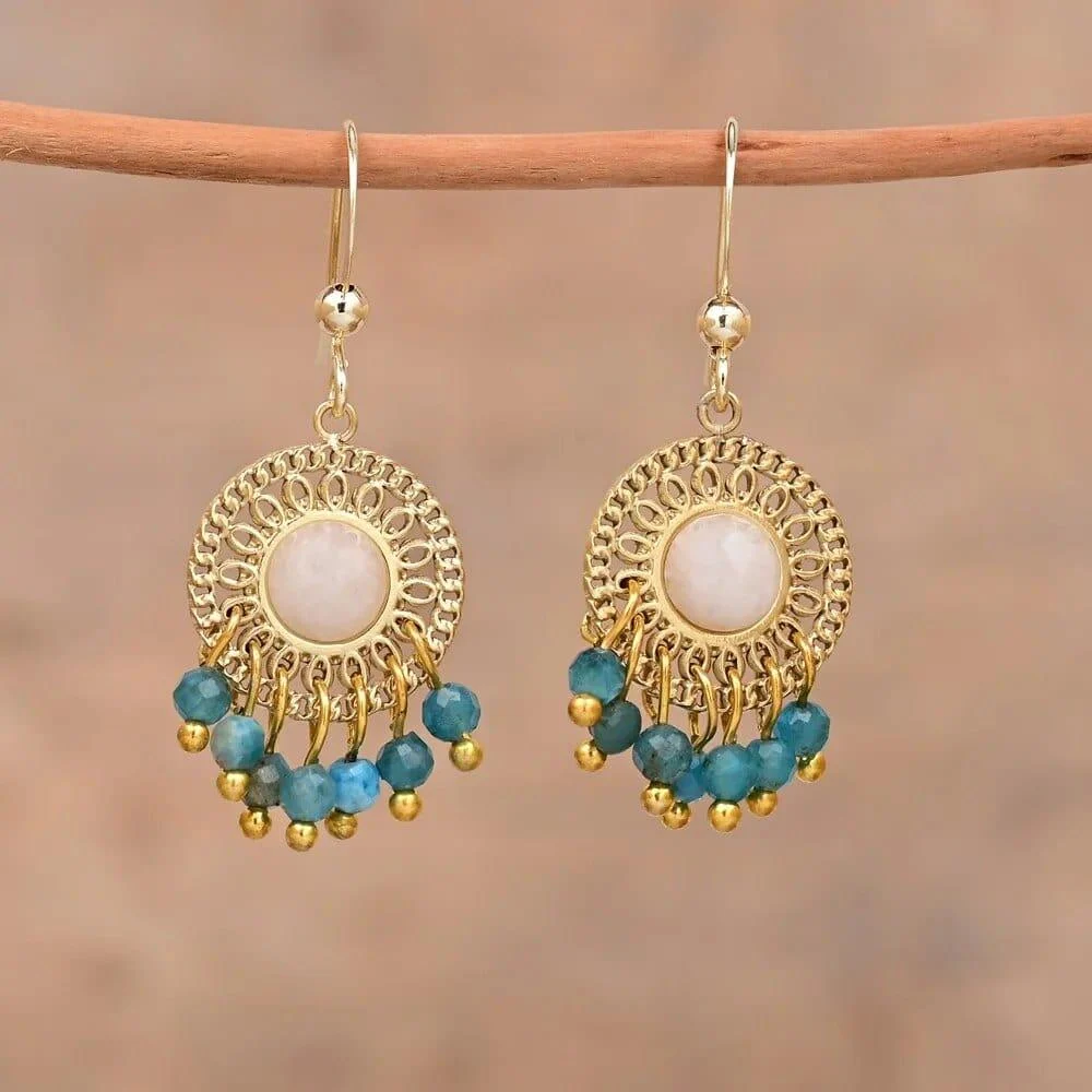 Dreamcatcher Natural Stone Earrings - Glova