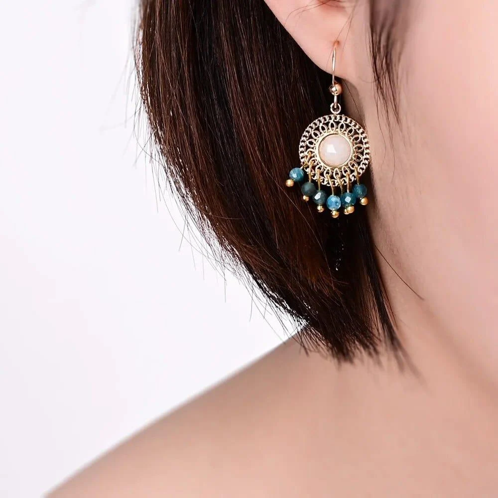 Dreamcatcher Natural Stone Earrings - Glova