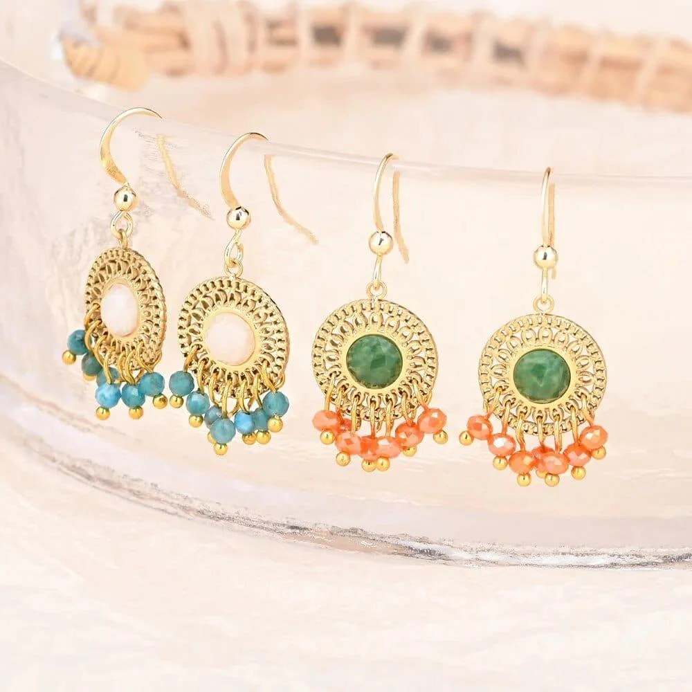 Dreamcatcher Natural Stone Earrings - Glova