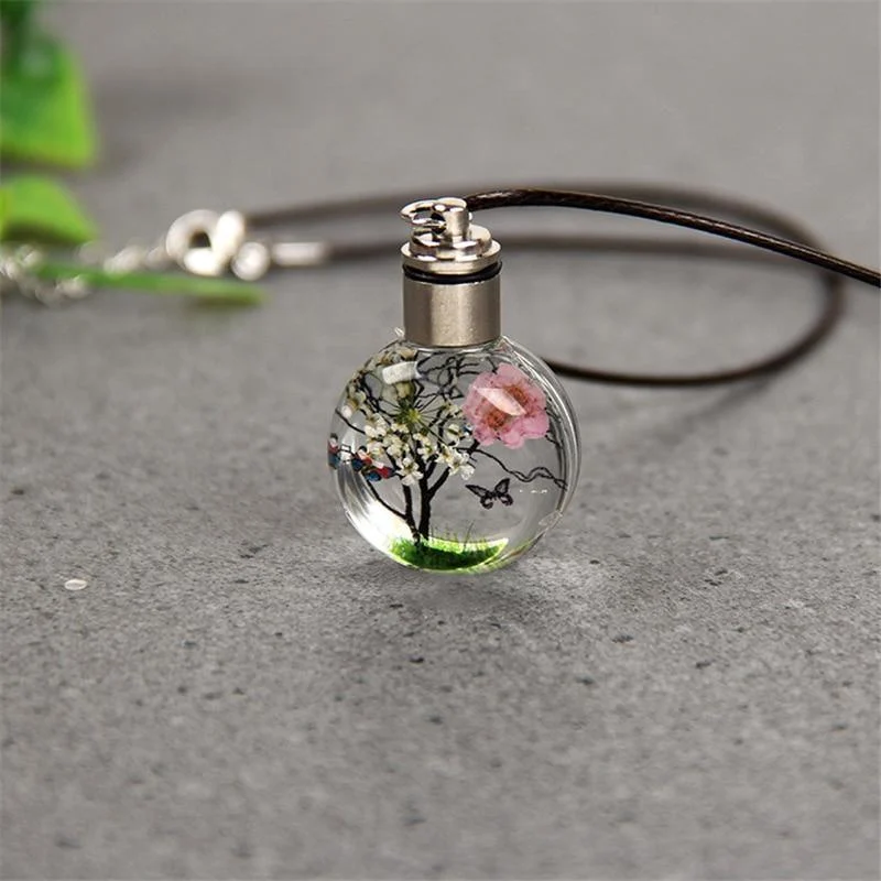 Dried Nature Glass Necklace - Glova