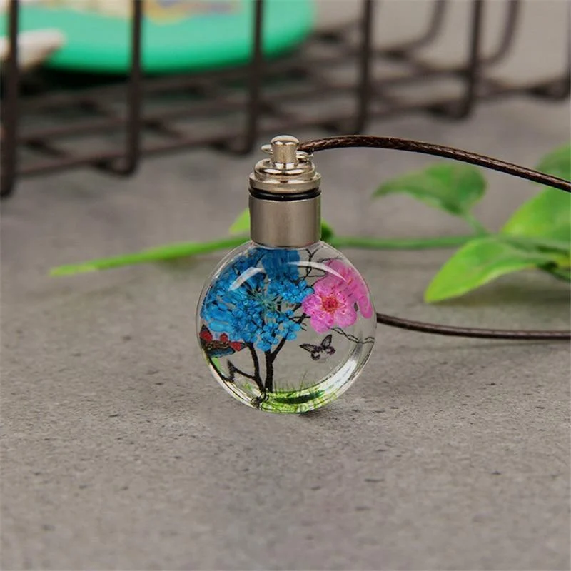 Dried Nature Glass Necklace - Glova