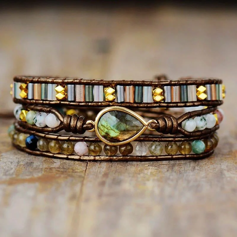 Earth Charm Wrap Bracelet - Glova