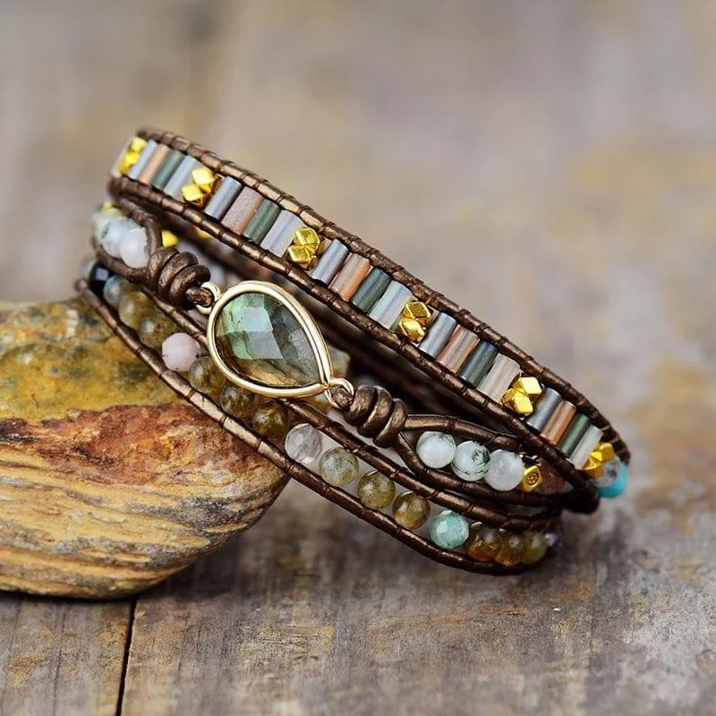 Earth Charm Wrap Bracelet - Glova