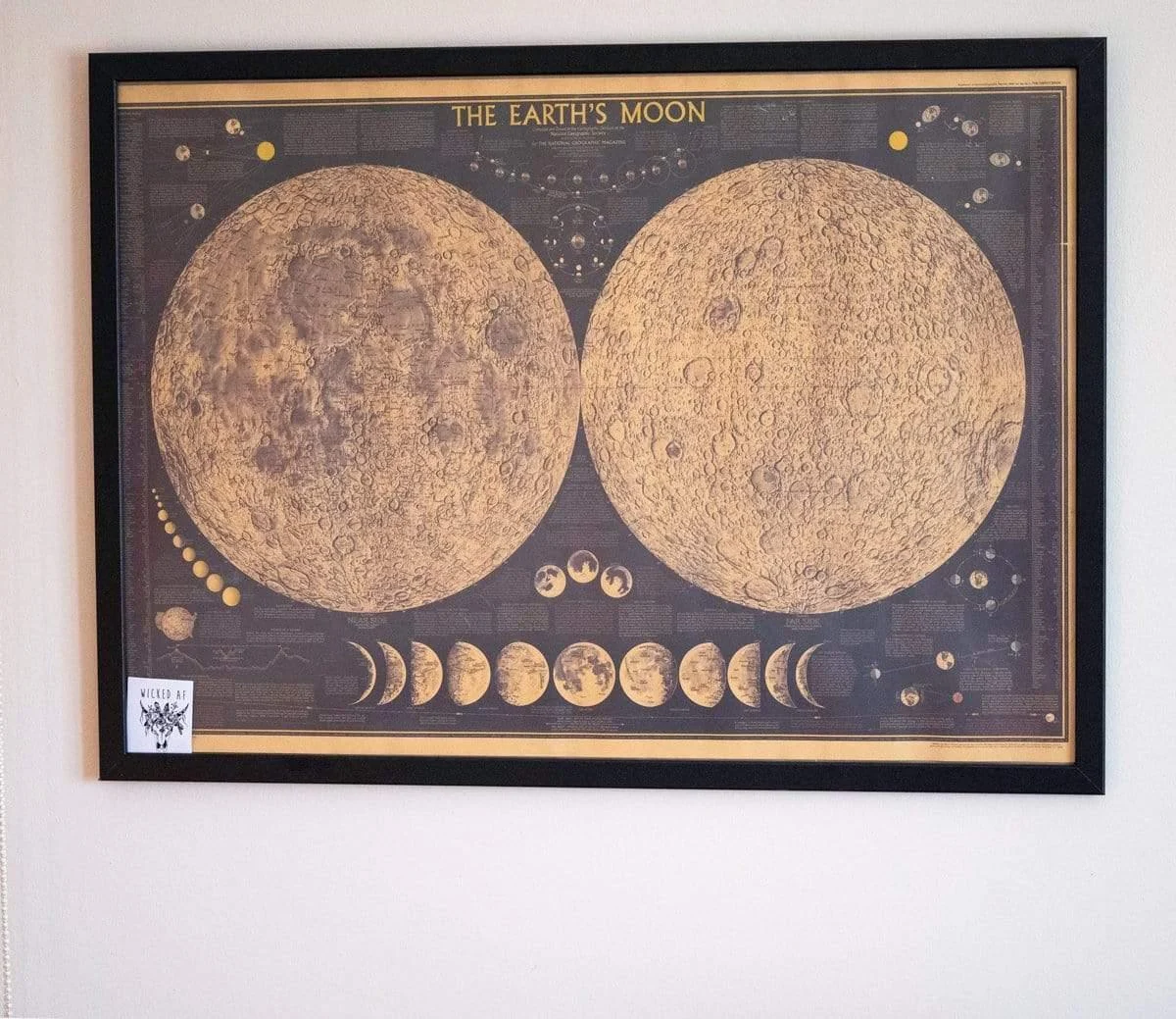 Earth's Moon Vintage Poster - Glova