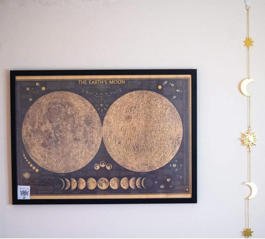 Earth's Moon Vintage Poster - Glova