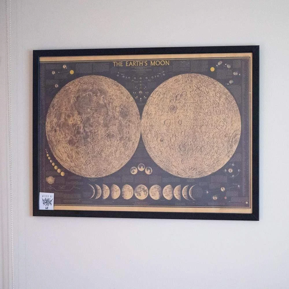 Earth's Moon Vintage Poster - Glova