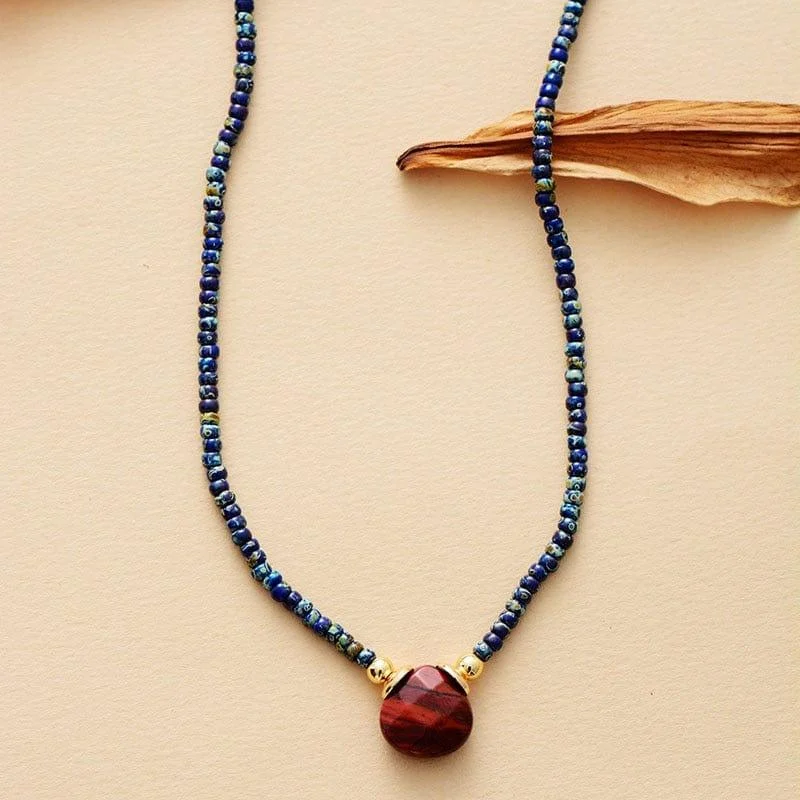 Earth Teardrop Boho Necklace - Glova