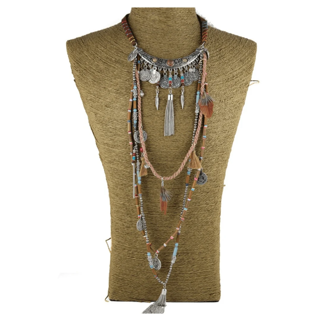 Earthly Gypsy Statement Long Necklace - Glova