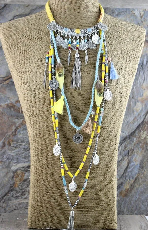 Earthly Gypsy Statement Long Necklace - Glova