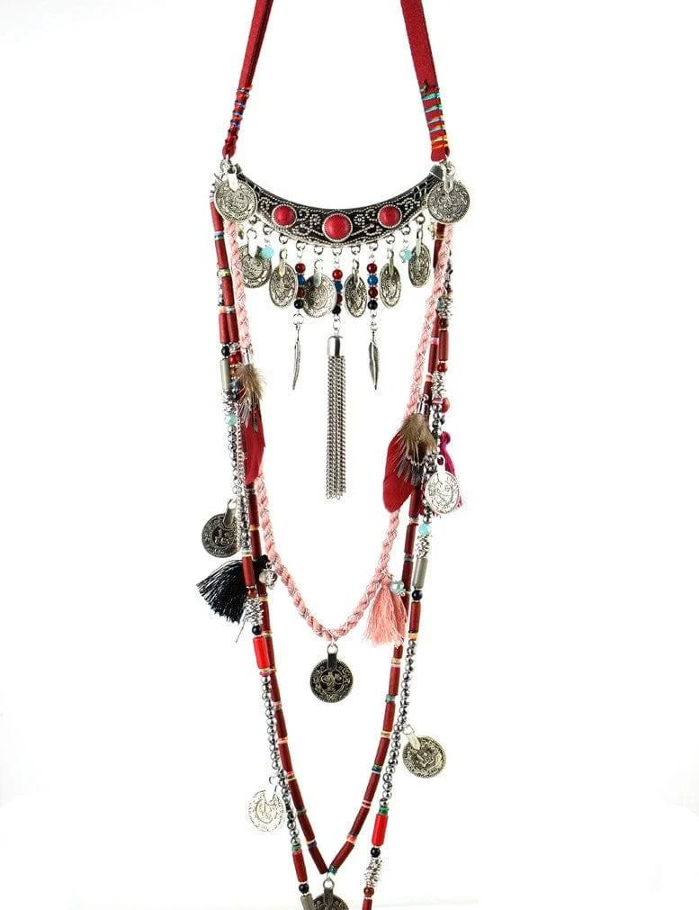 Earthly Gypsy Statement Long Necklace - Glova