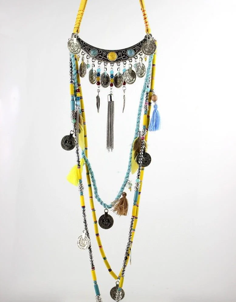 Earthly Gypsy Statement Long Necklace - Glova