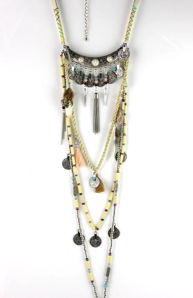 Earthly Gypsy Statement Long Necklace - Glova