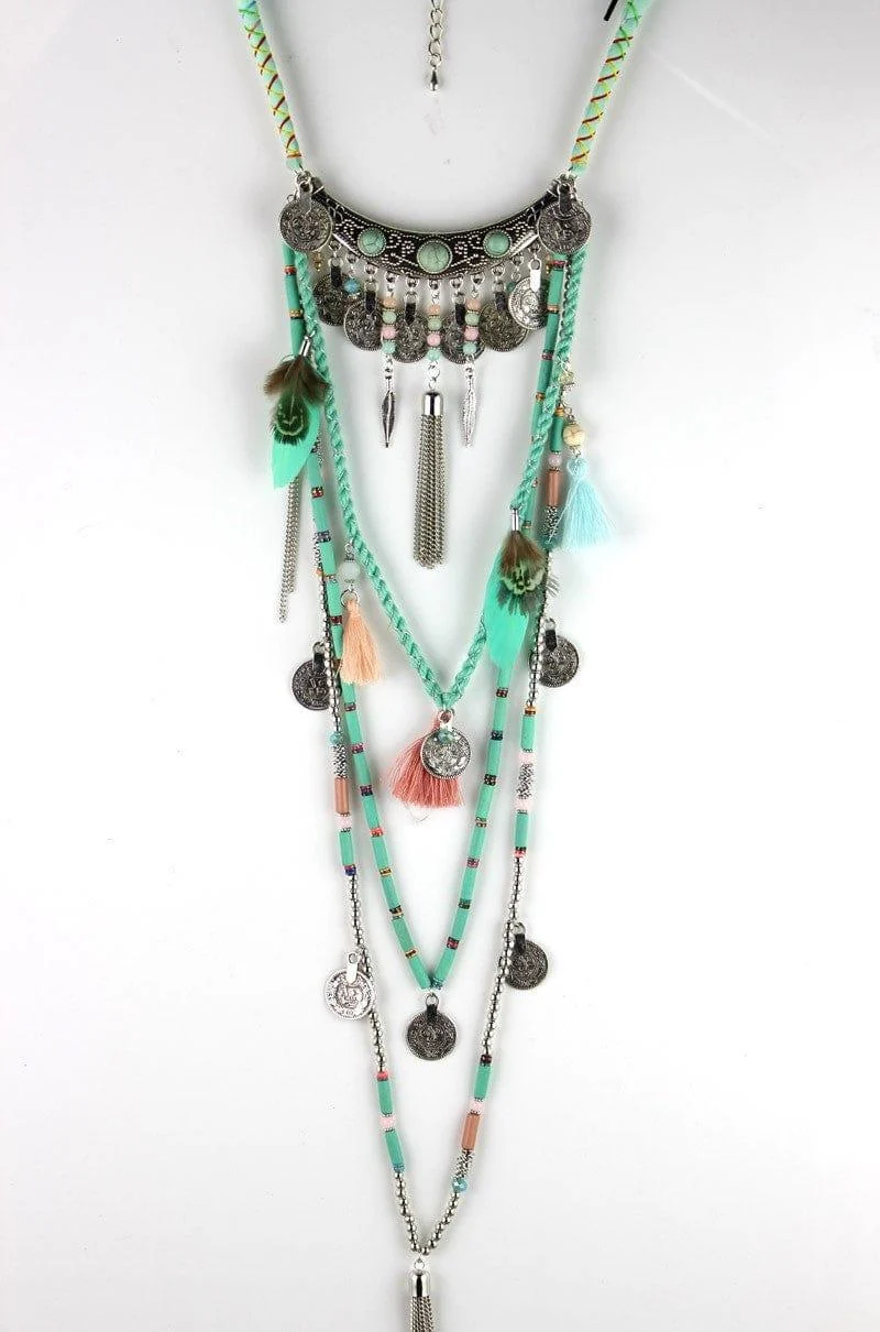 Earthly Gypsy Statement Long Necklace - Glova