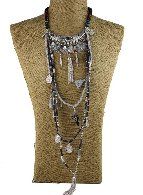 Earthly Gypsy Statement Long Necklace - Glova